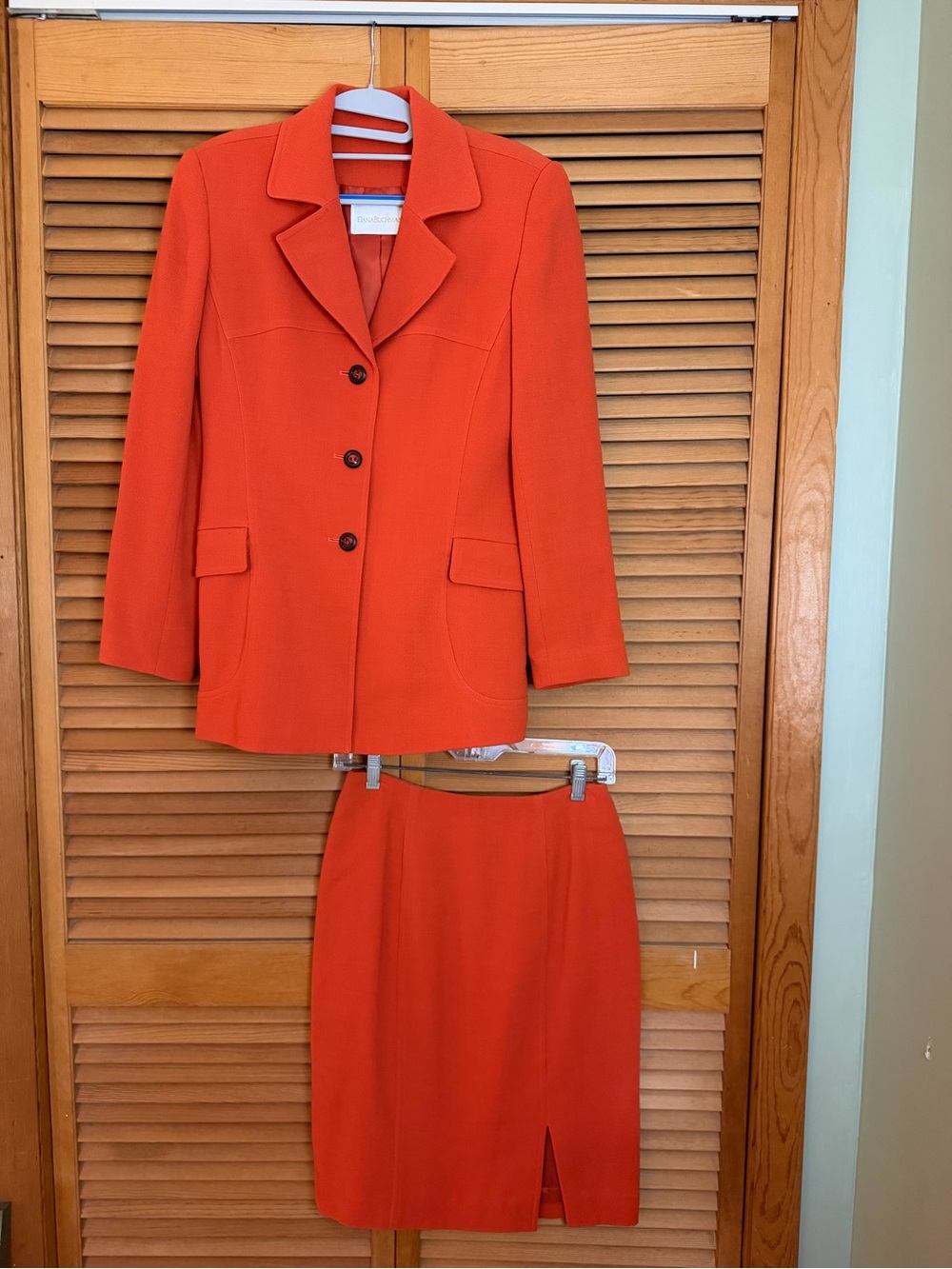 Dana Buchman Vintage Orange Tailored Skirt Suit
